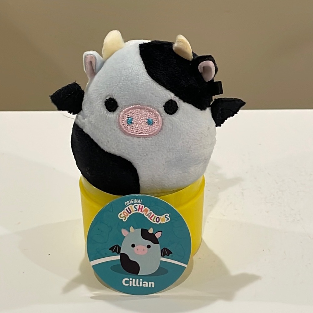 NWT 2.5” Cillian the Cow Bat Squishmallow from the Legendary Squad Capsule